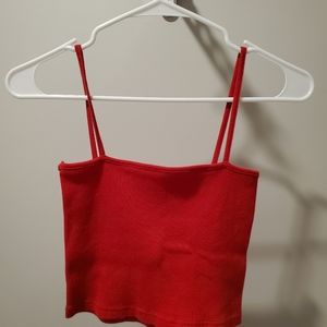 Brandy Melville Red Square neck tank top